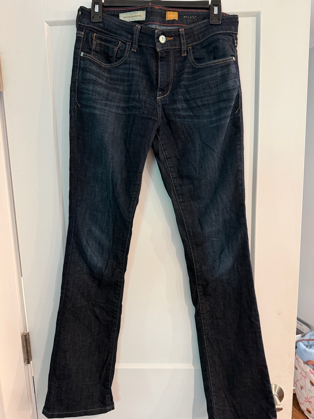 Pilcro and the letterpress Dark Wash Women's straight leg jeans